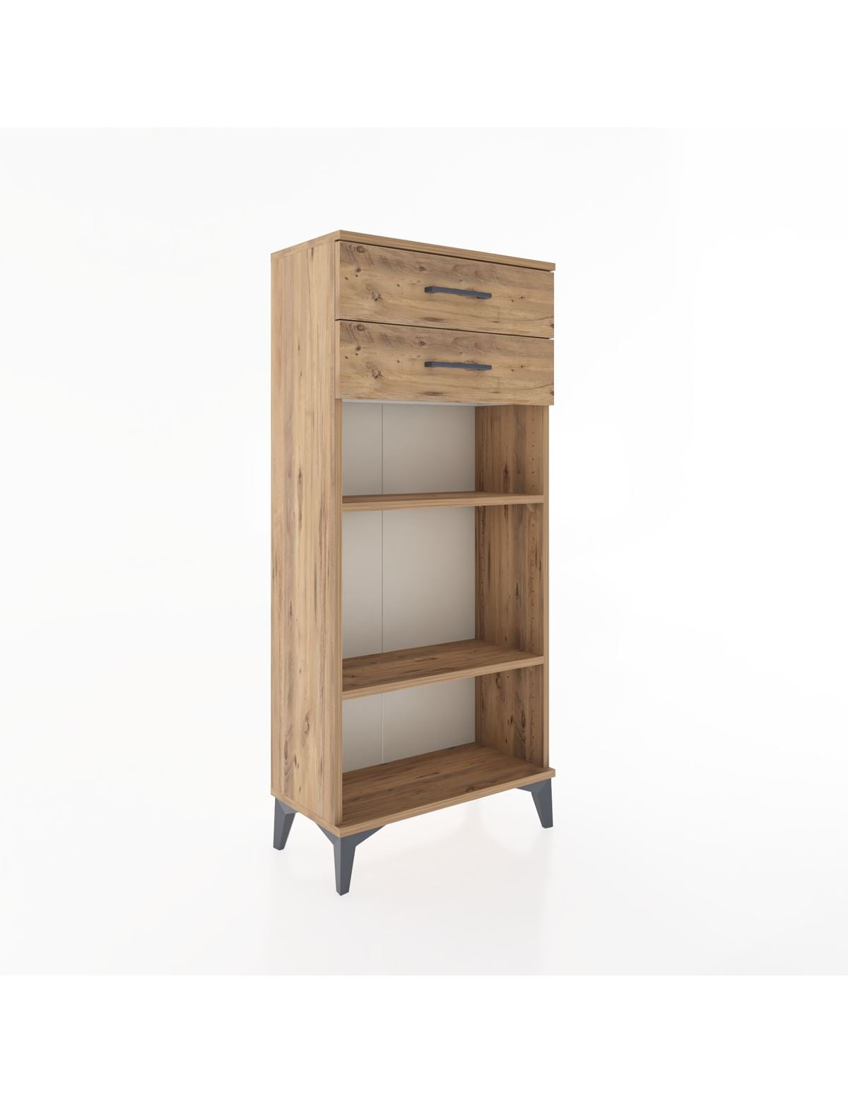 Hyperion Dolap 2 Raflı 2 Çekmeceli 60x44x134 Çam-Çam