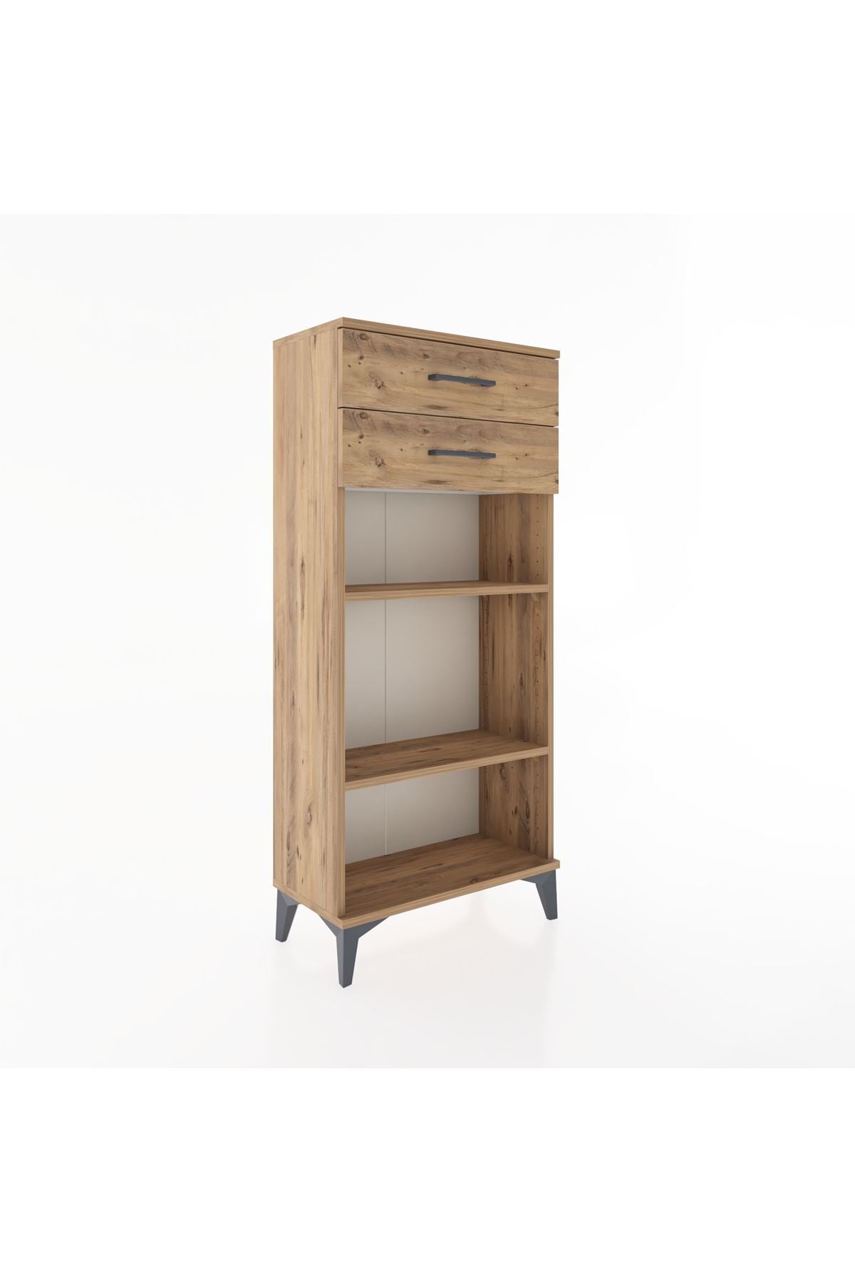 Hyperion Dolap 2 Raflı 2 Çekmeceli 60x44x134 Çam-Çam