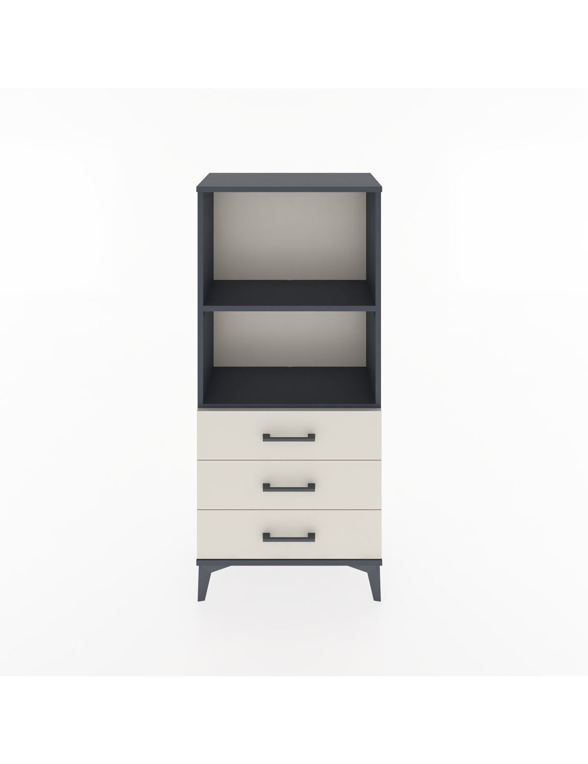 Hyperion Dolap 2 Raflı 3 Çekmeceli 60x44x134 Antrasit-Aytaşı