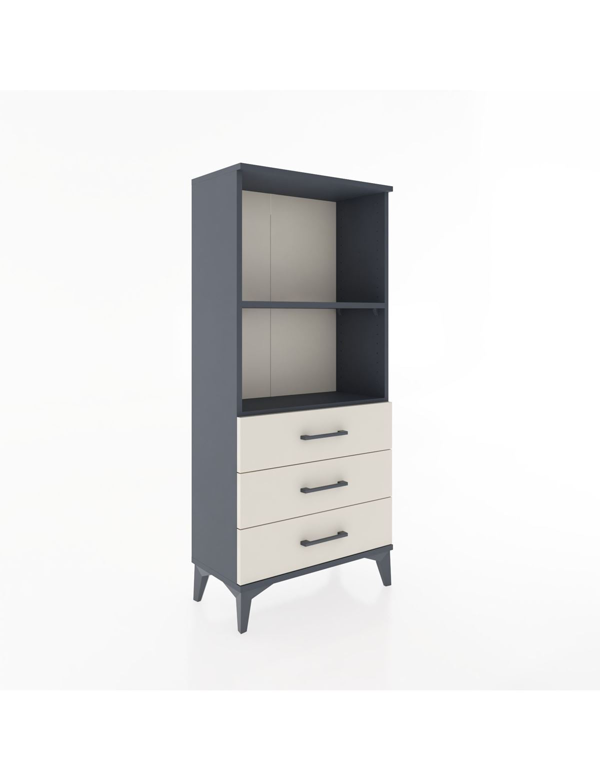 Hyperion Dolap 2 Raflı 3 Çekmeceli 60x44x134 Antrasit-Aytaşı