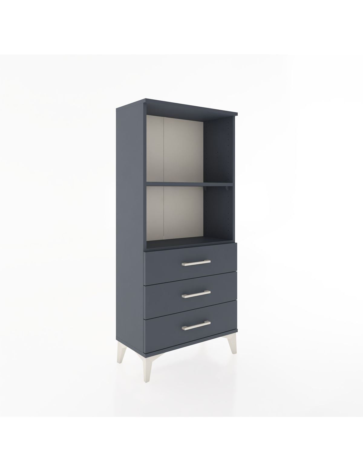 Hyperion Dolap 2 Raflı 3 Çekmeceli 60x44x134 Antrasit-Antrasit