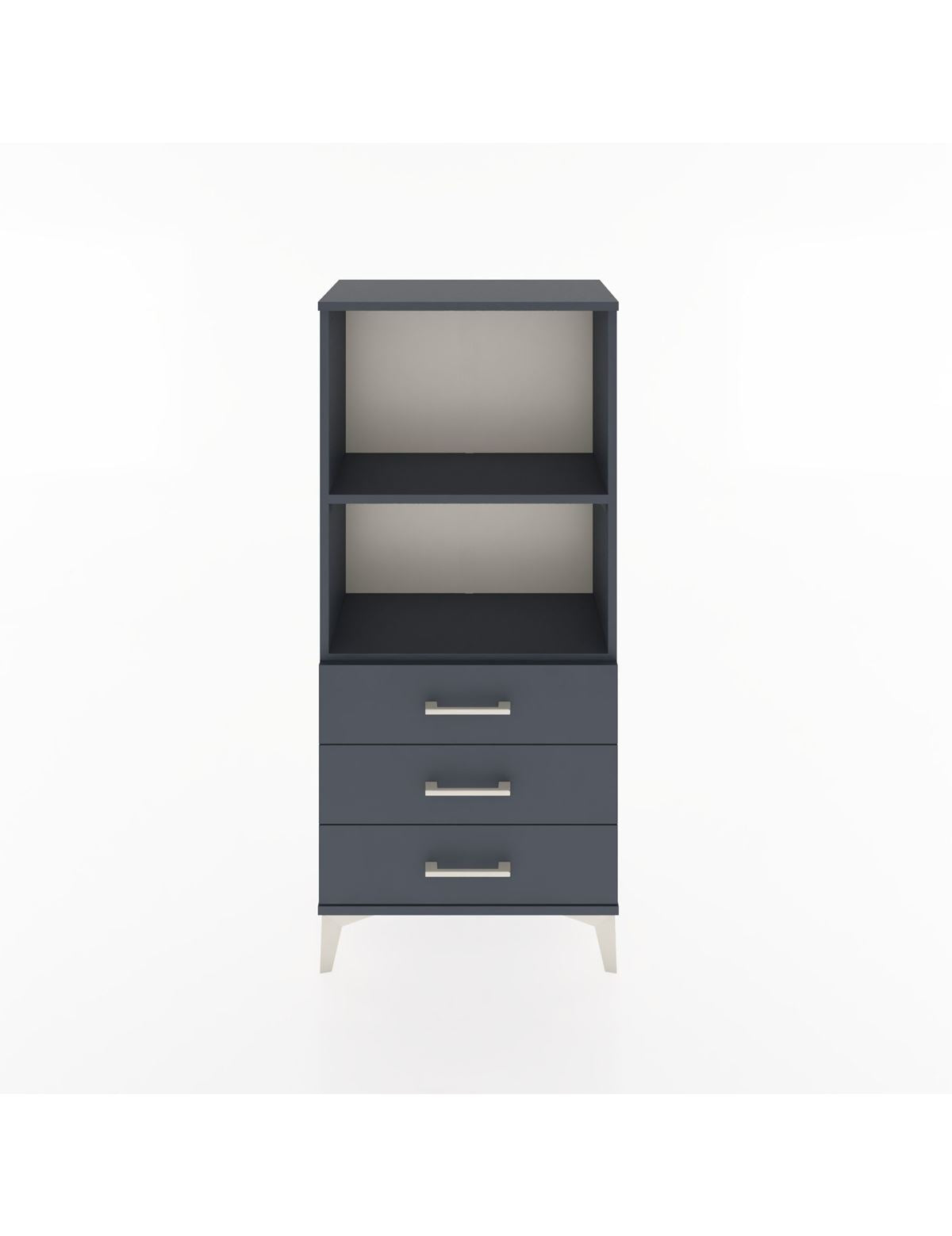 Hyperion Dolap 2 Raflı 3 Çekmeceli 60x44x134 Antrasit-Antrasit