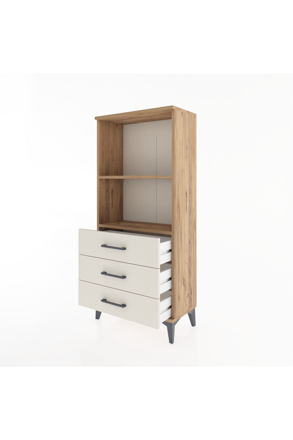 Hyperion Dolap 2 Raflı 3 Çekmeceli 60x44x134 Çam-Aytaşı