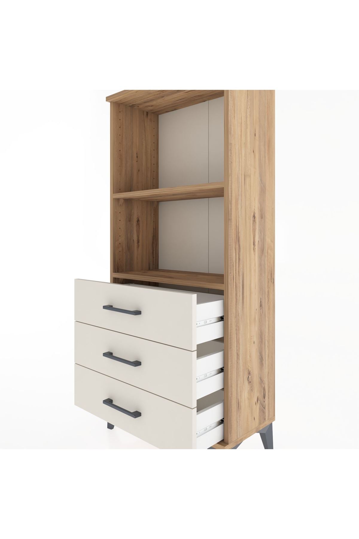 Hyperion Dolap 2 Raflı 3 Çekmeceli 60x44x134 Çam-Aytaşı