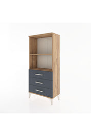 Hyperion Dolap 2 Raflı 3 Çekmeceli 60x44x134 Çam-Antrasit