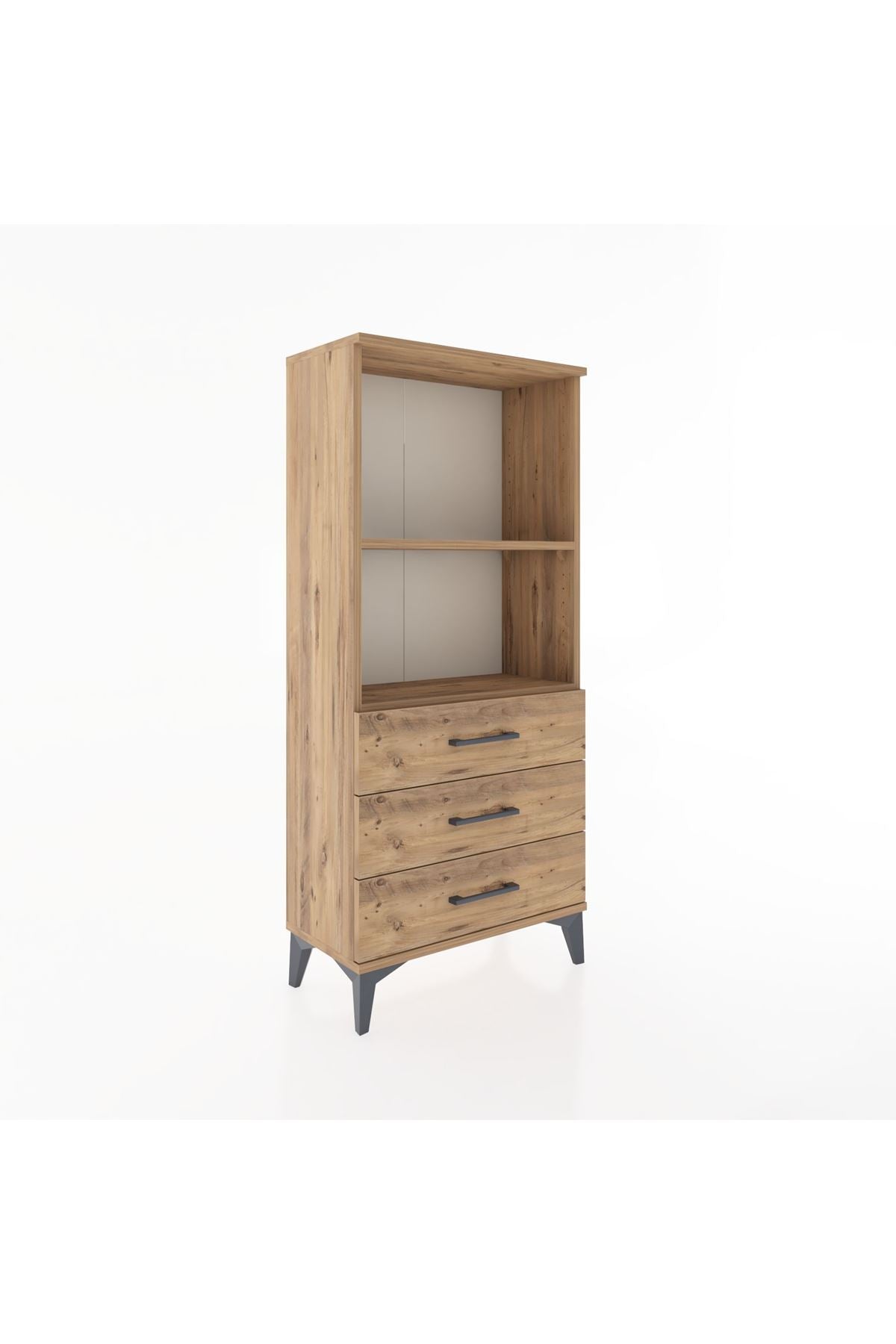 Hyperion Dolap 2 Raflı 3 Çekmeceli 60x44x134 Çam-Çam