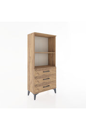 Hyperion Dolap 2 Raflı 3 Çekmeceli 60x44x134 Çam-Çam