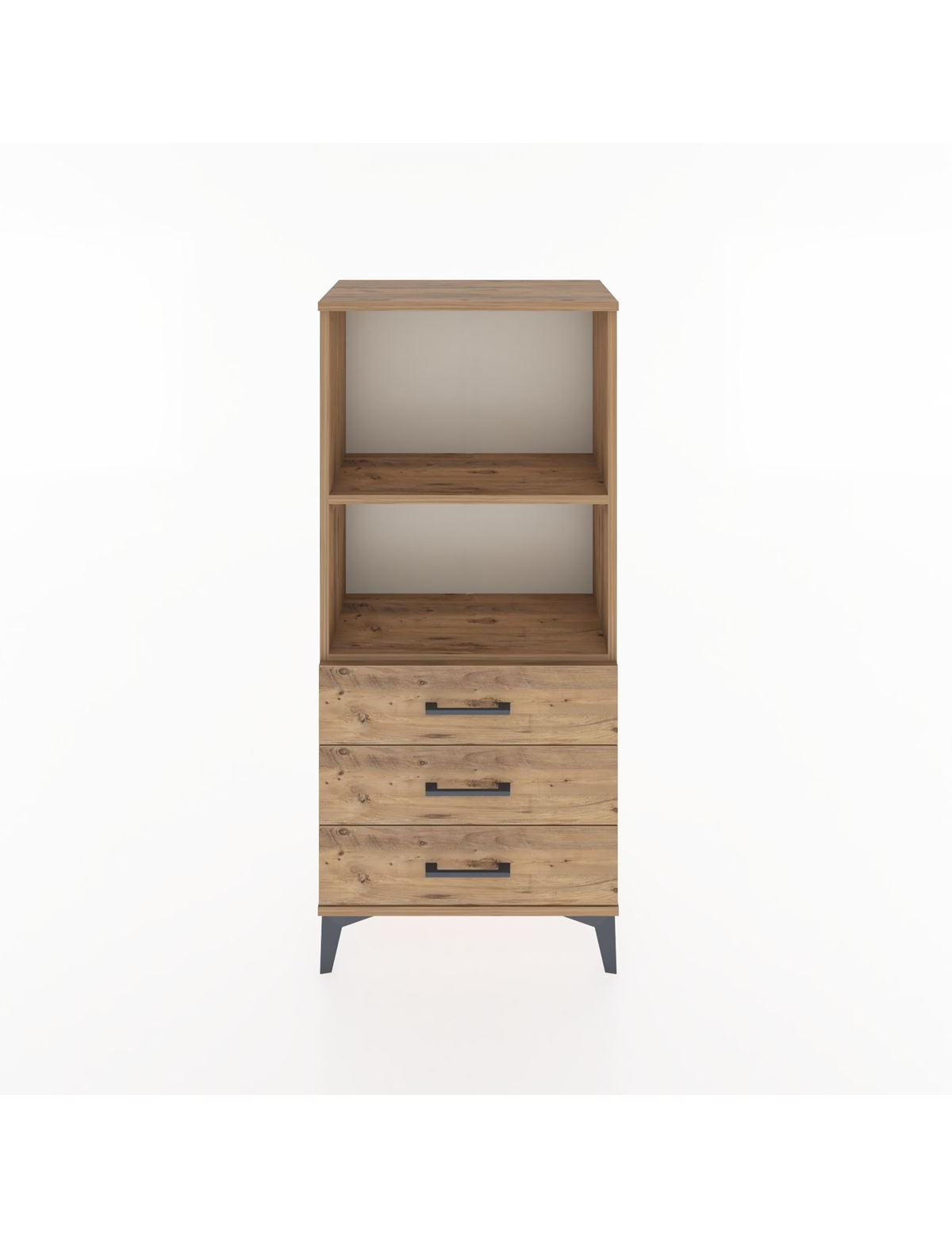 Hyperion Dolap 2 Raflı 3 Çekmeceli 60x44x134 Çam-Çam