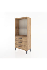 Hyperion Dolap 2 Raflı 3 Çekmeceli 60x44x134 Çam-Çam