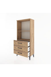Hyperion Dolap 2 Raflı 3 Çekmeceli 60x44x134 Çam-Çam