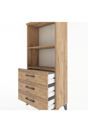 Hyperion Dolap 2 Raflı 3 Çekmeceli 60x44x134 Çam-Çam