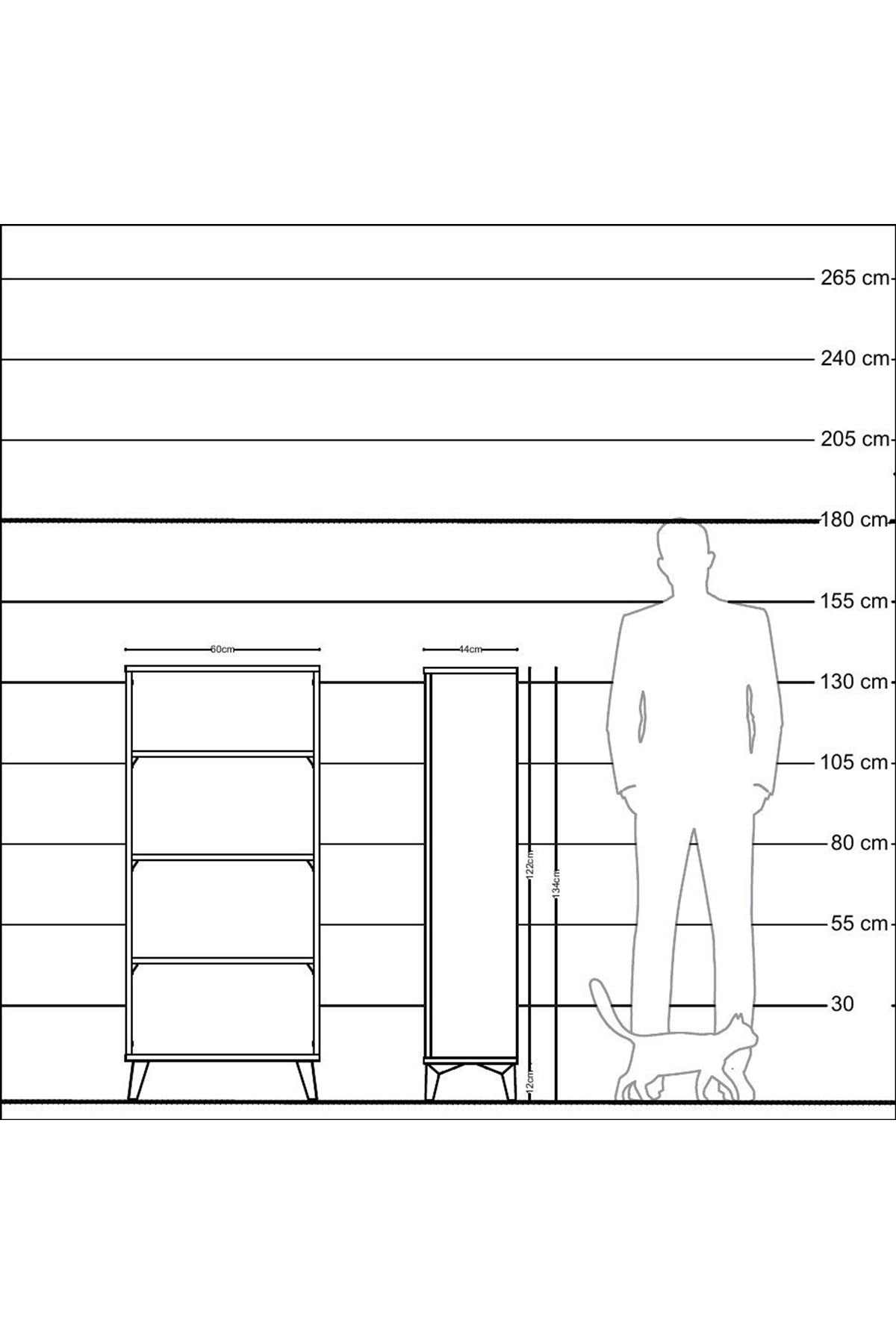 Hyperion Dolap 3 Raflı 60x44x134 Çam-Aytaşı