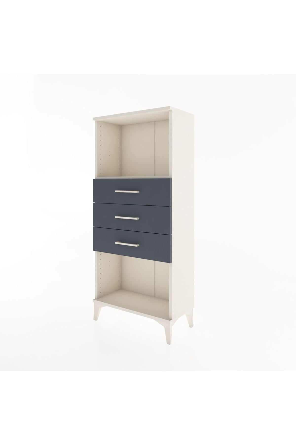 Hyperion Dolap Tek Raflı 3 Çekmeceli 60x44x134 - S50M051V2B