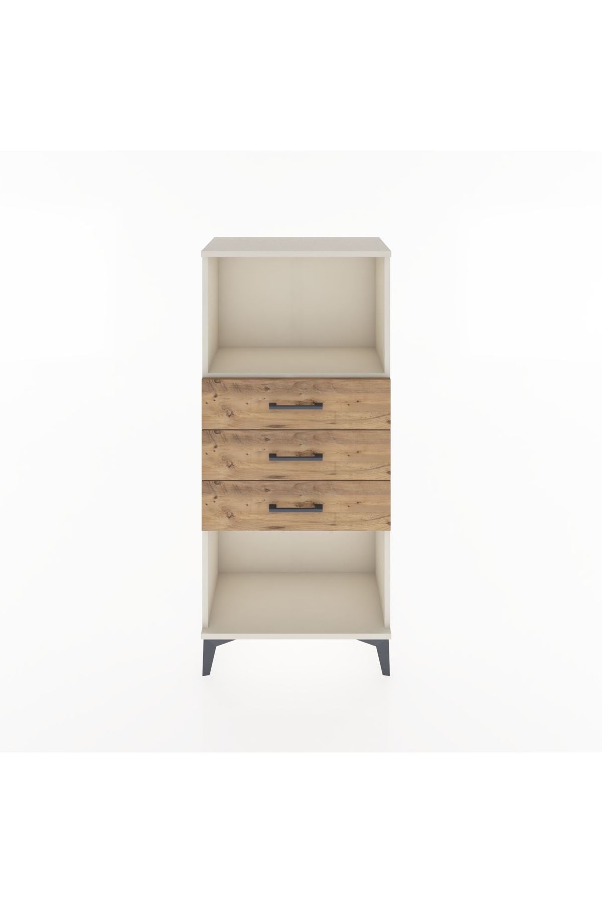 Hyperion Dolap Tek Raflı 3 Çekmeceli 60x44x134 - S50M051V3B