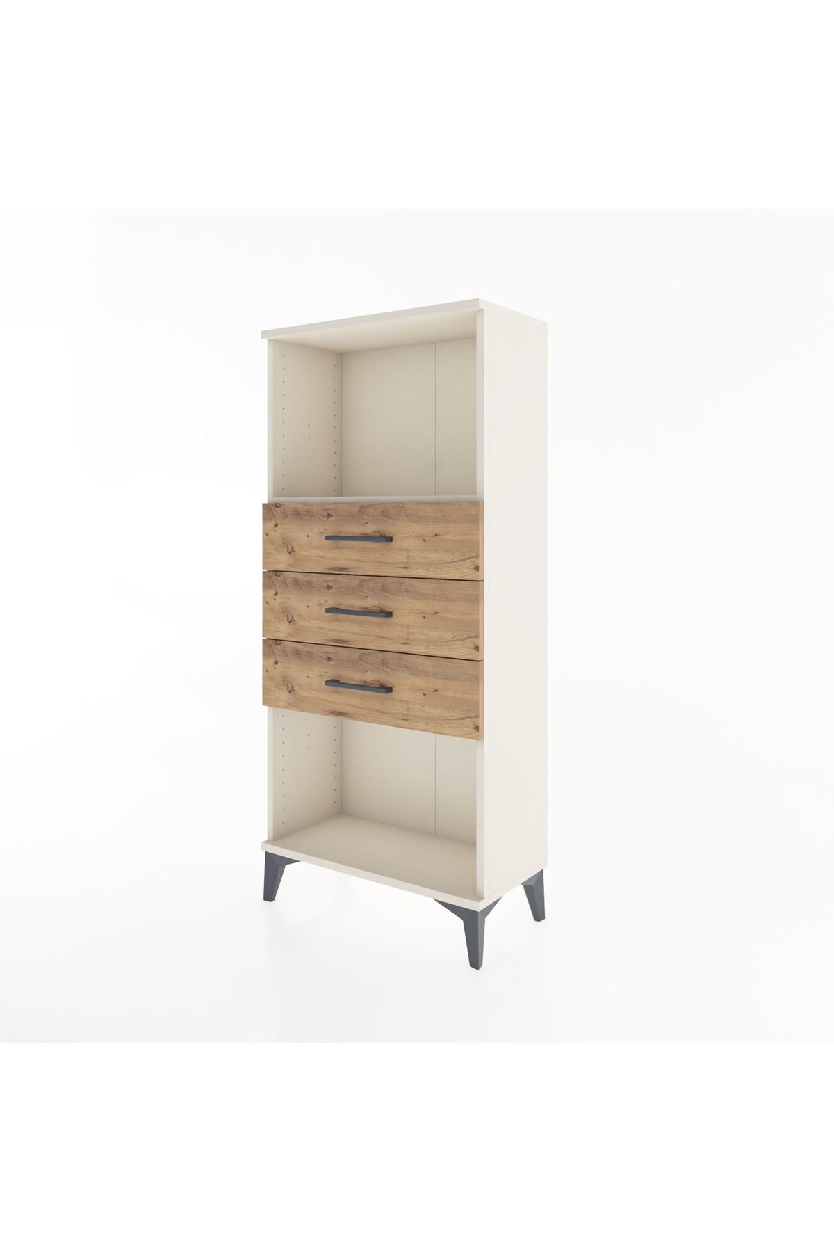 Hyperion Dolap Tek Raflı 3 Çekmeceli 60x44x134 - S50M051V3B