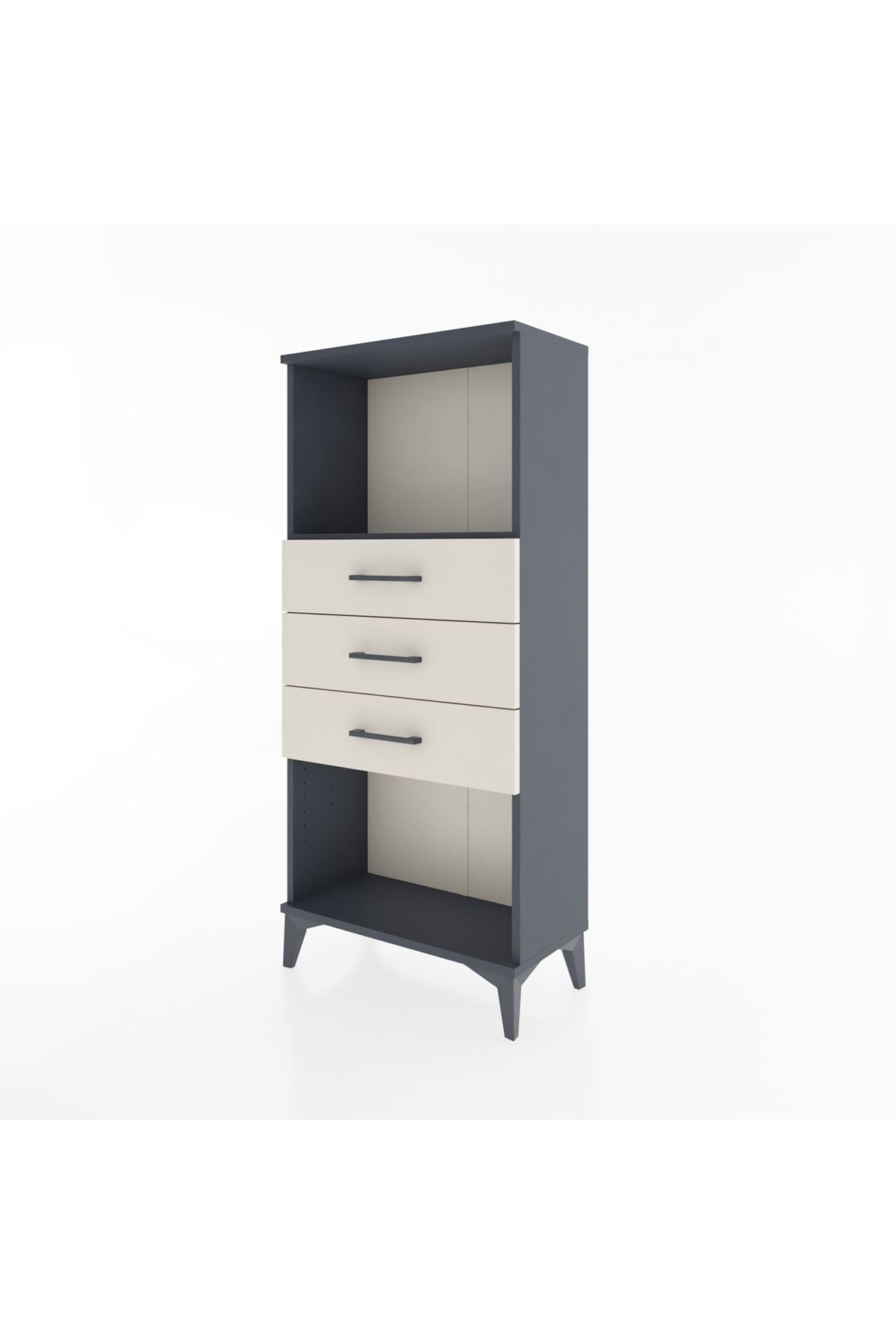 Hyperion Dolap Tek Raflı 3 Çekmeceli 60x44x134 - S50M051V4B