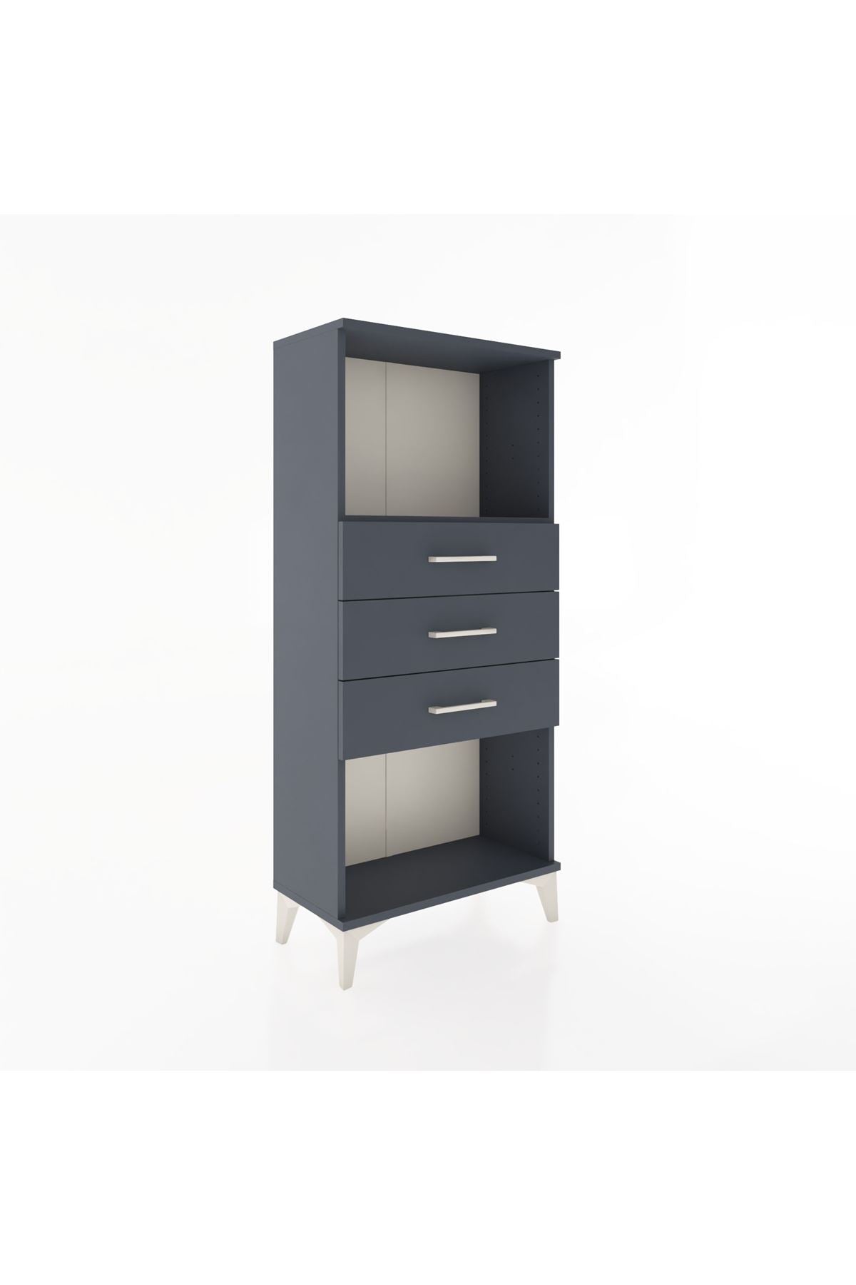 Hyperion Dolap Tek Raflı 3 Çekmeceli 60x44x134 - S50M051V5B