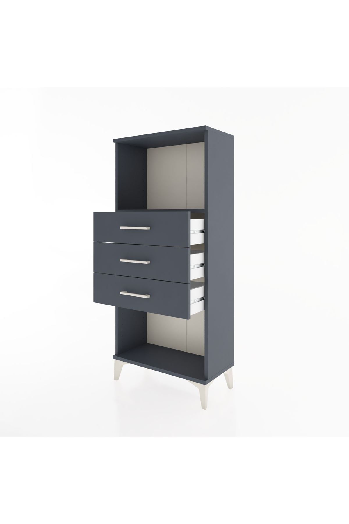 Hyperion Dolap Tek Raflı 3 Çekmeceli 60x44x134 - S50M051V5B