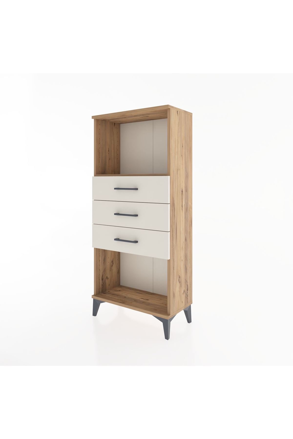 Hyperion Dolap Tek Raflı 3 Çekmeceli 60x44x134 - S50M051V7B