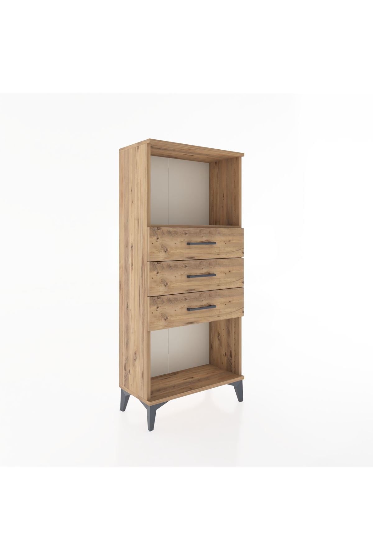 Hyperion Dolap Tek Raflı 3 Çekmeceli 60x44x134 - S50M051V9B