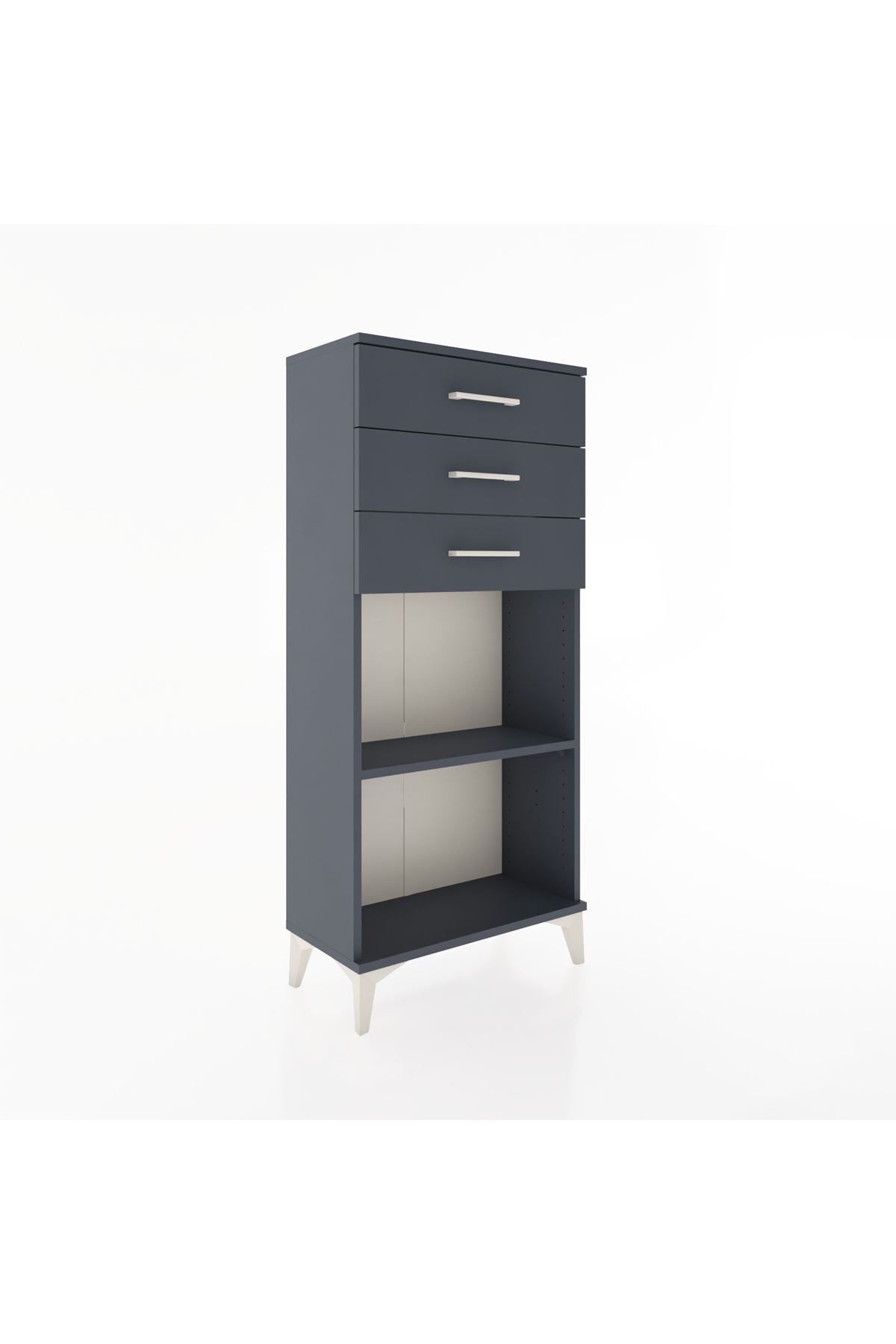 Hyperion Dolap Tek Raflı 3 Çekmeceli 60x44x134 - S50M052V5B