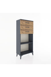 Hyperion Dolap Tek Raflı 3 Çekmeceli 60x44x134 - S50M052V6B