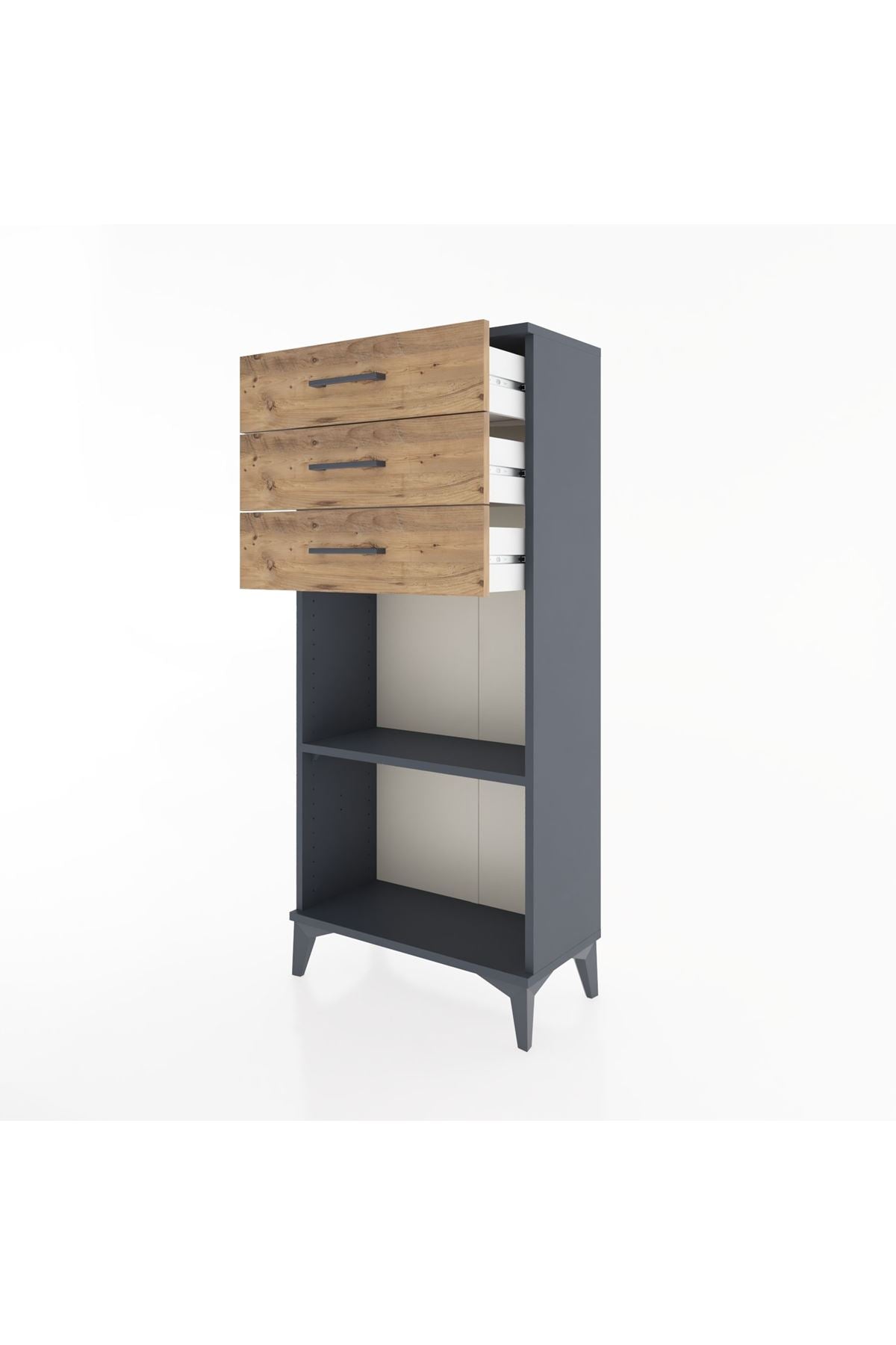 Hyperion Dolap Tek Raflı 3 Çekmeceli 60x44x134 - S50M052V6B