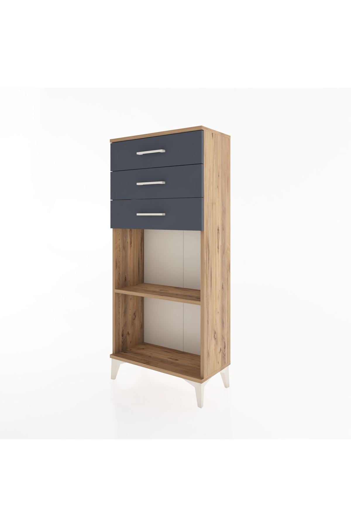 Hyperion Dolap Tek Raflı 3 Çekmeceli 60x44x134 - S50M052V8B