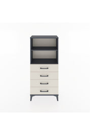 Hyperion Dolap 2 Raflı 4 Çekmeceli 60x44x134 Antrasit-Aytaşı