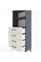 Hyperion Dolap 2 Raflı 4 Çekmeceli 60x44x134 Antrasit-Aytaşı