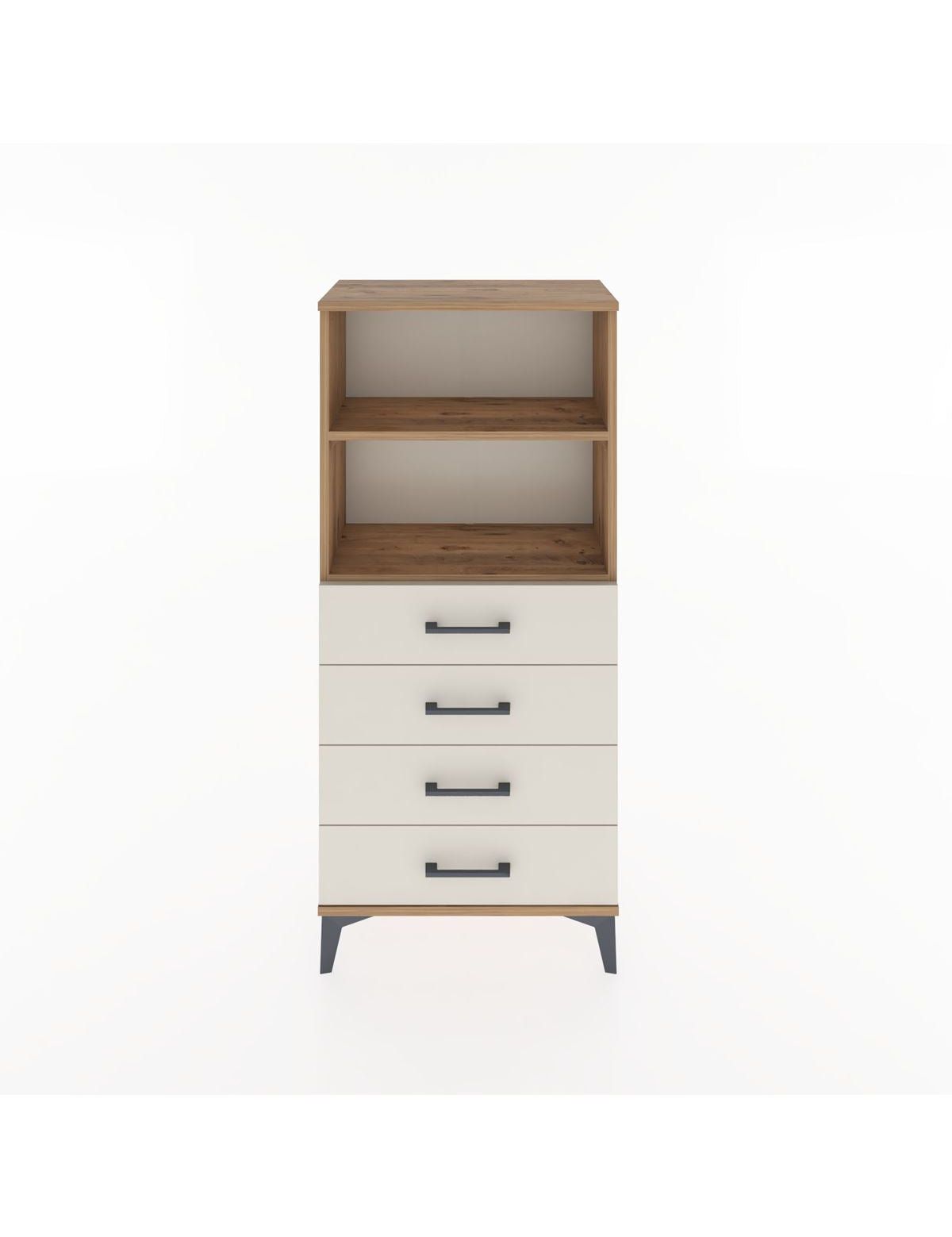 Hyperion Dolap 2 Raflı 4 Çekmeceli 60x44x134 Çam-Aytaşı