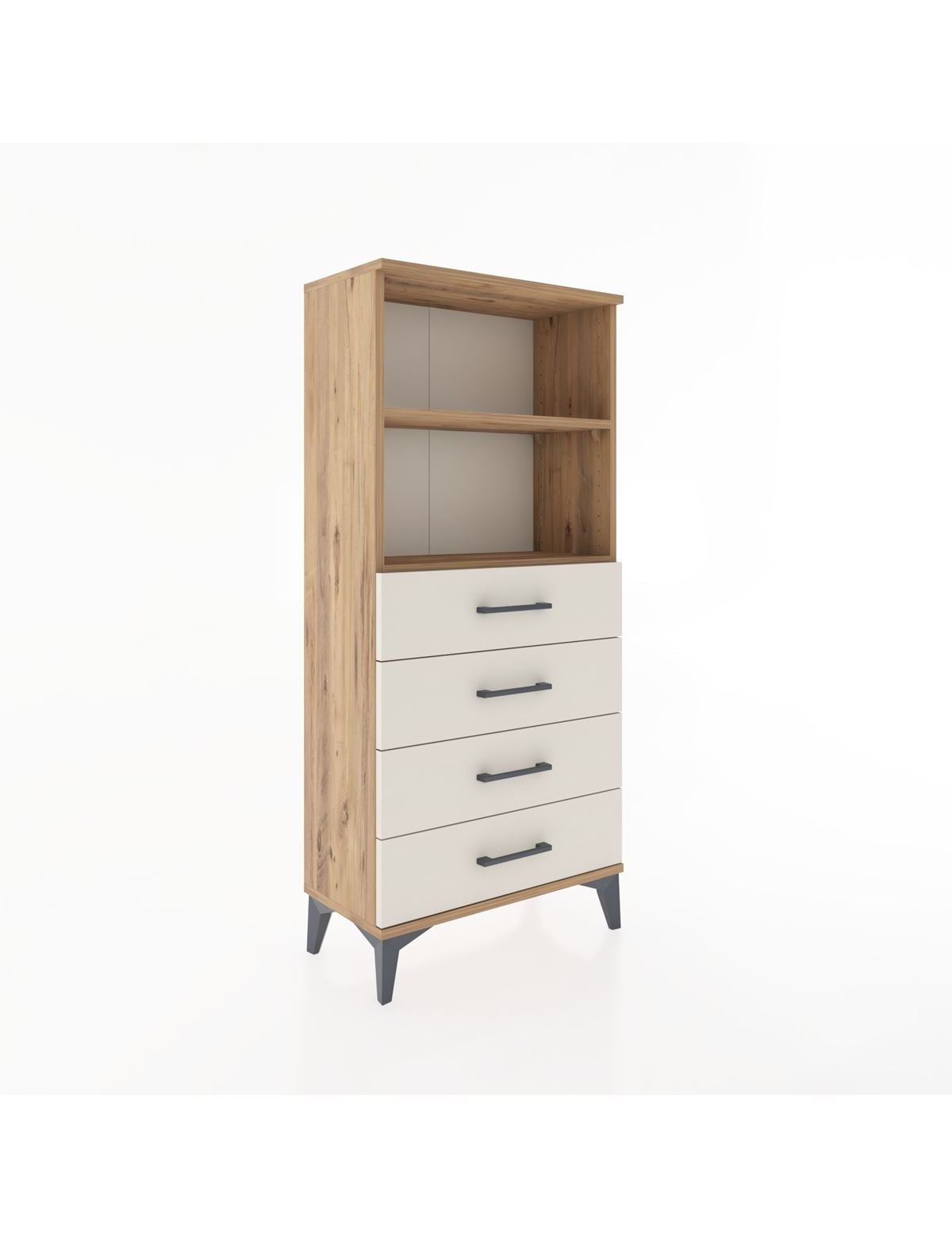 Hyperion Dolap 2 Raflı 4 Çekmeceli 60x44x134 Çam-Aytaşı