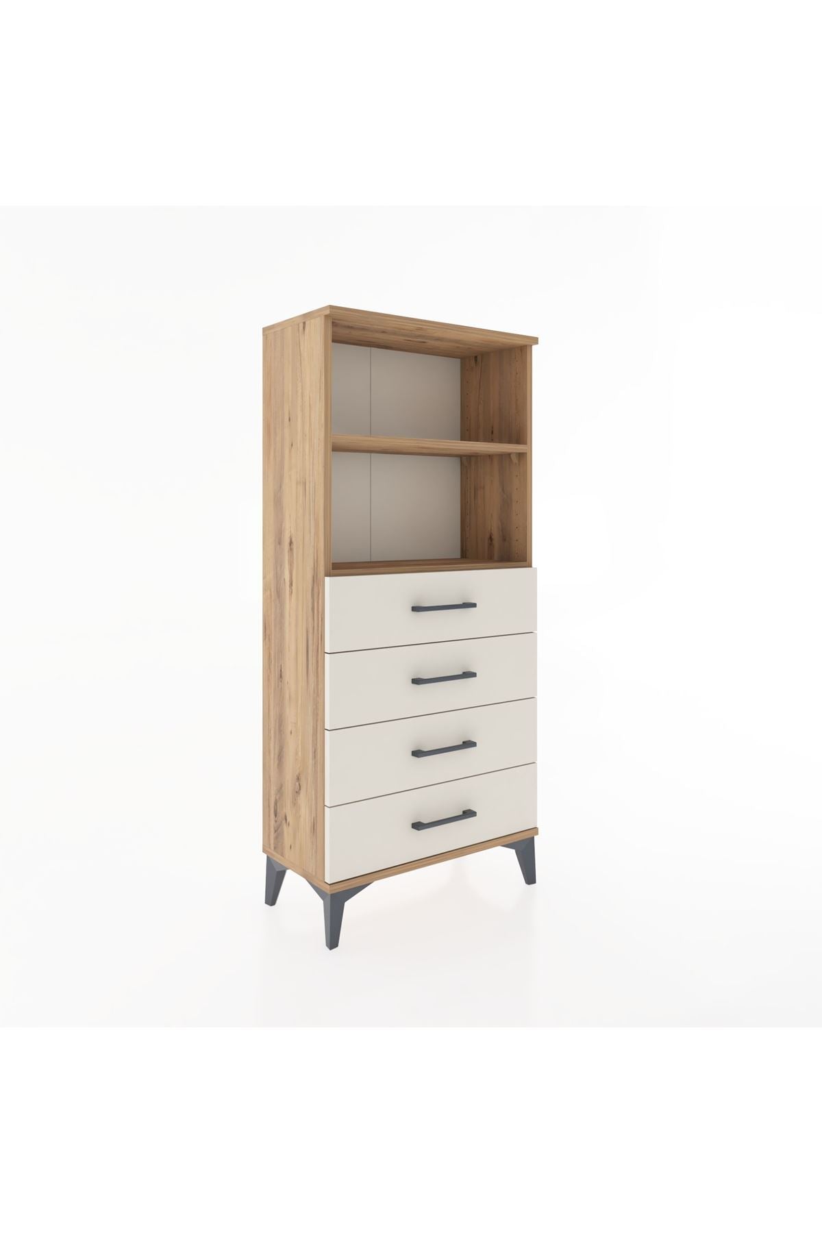 Hyperion Dolap 2 Raflı 4 Çekmeceli 60x44x134 Çam-Aytaşı