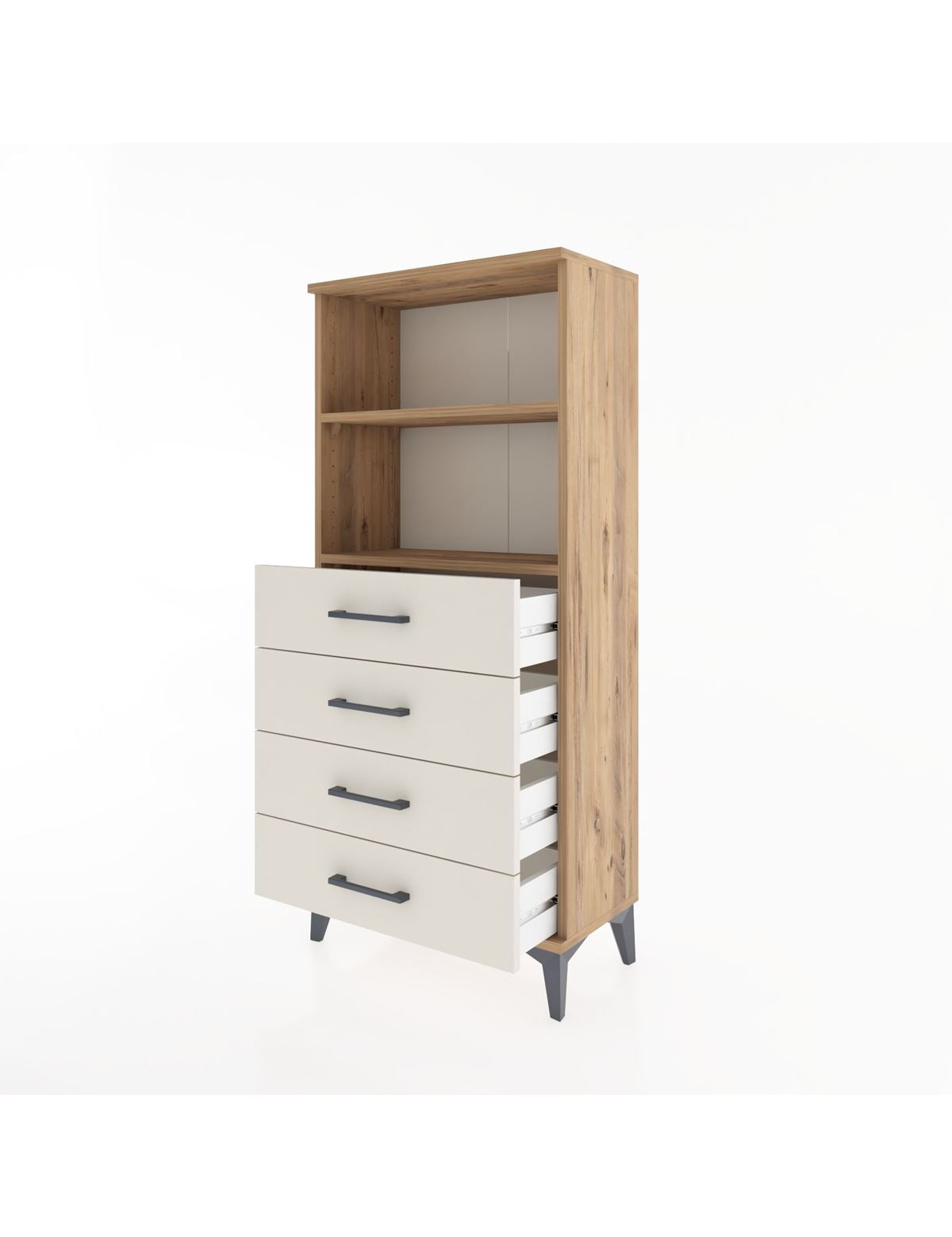 Hyperion Dolap 2 Raflı 4 Çekmeceli 60x44x134 - S50M053V7B