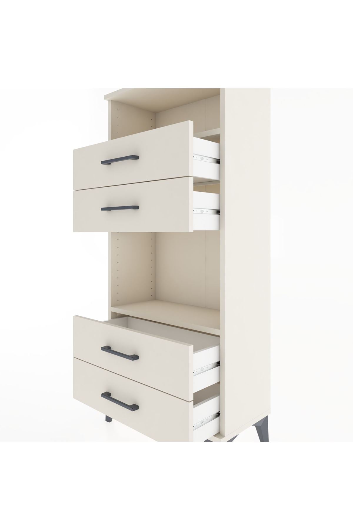 Hyperion Dolap 2 Raflı 4 Çekmeceli 60x44x134 Aytaşı-Aytaşı