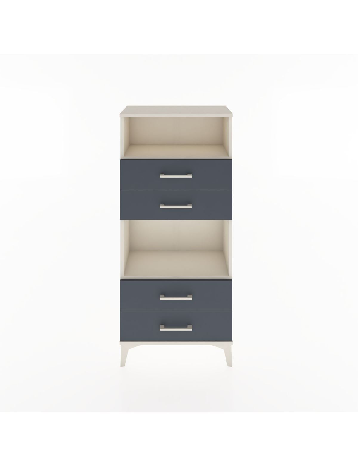 Hyperion Dolap 2 Raflı 4 Çekmeceli 60x44x134 Aytaşı-Antrasit