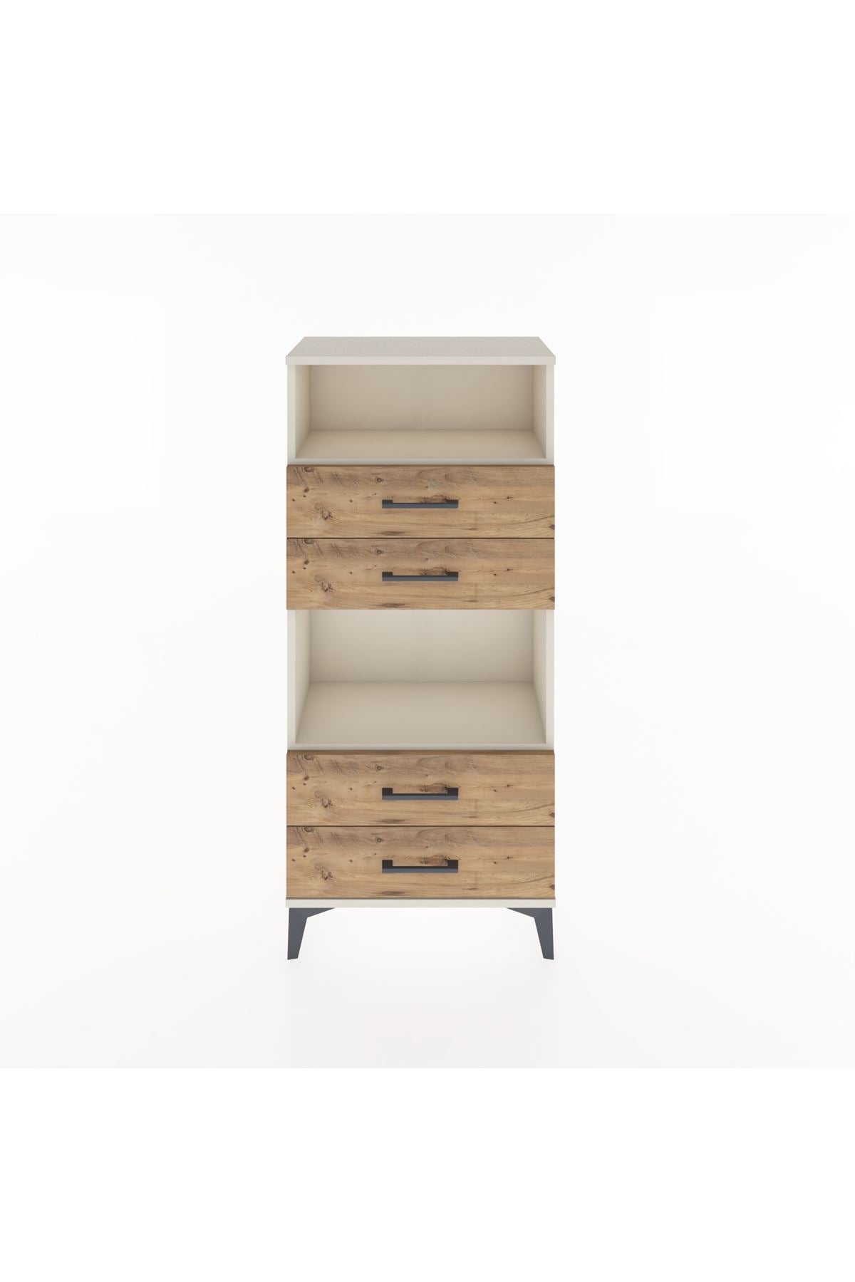 Hyperion Dolap 2 Raflı 4 Çekmeceli 60x44x134 Aytaşı-Çam