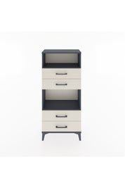 Hyperion Dolap 2 Raflı 4 Çekmeceli 60x44x134 Antrasit-Aytaşı