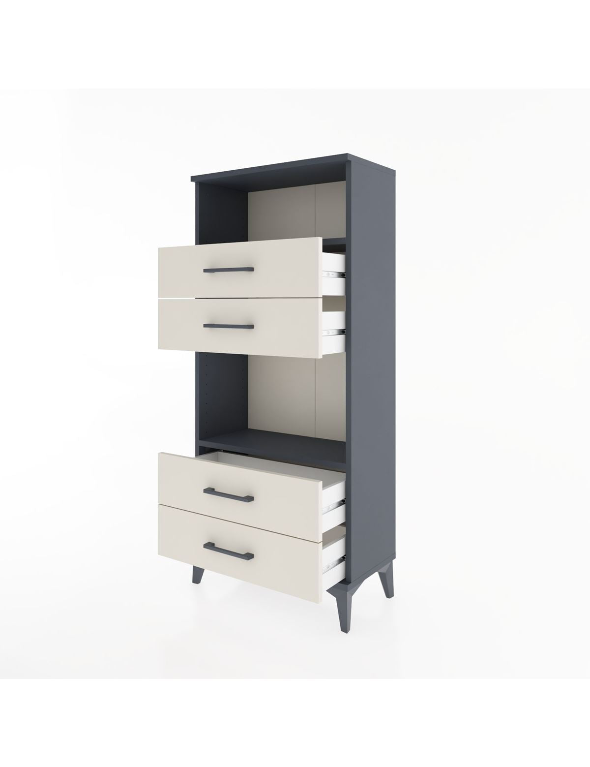 Hyperion Dolap 2 Raflı 4 Çekmeceli 60x44x134 - S50M054V4B