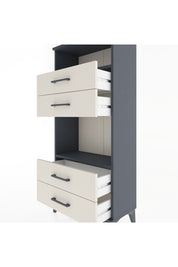 Hyperion Dolap 2 Raflı 4 Çekmeceli 60x44x134 Antrasit-Aytaşı