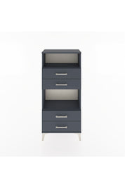 Hyperion Dolap 2 Raflı 4 Çekmeceli 60x44x134 Antrasit-Antrasit