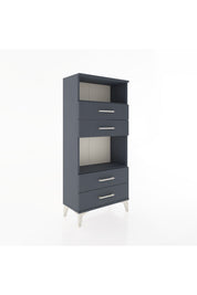 Hyperion Dolap 2 Raflı 4 Çekmeceli 60x44x134 Antrasit-Antrasit