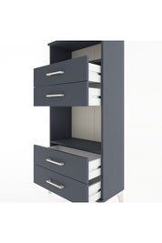 Hyperion Dolap 2 Raflı 4 Çekmeceli 60x44x134 Antrasit-Antrasit