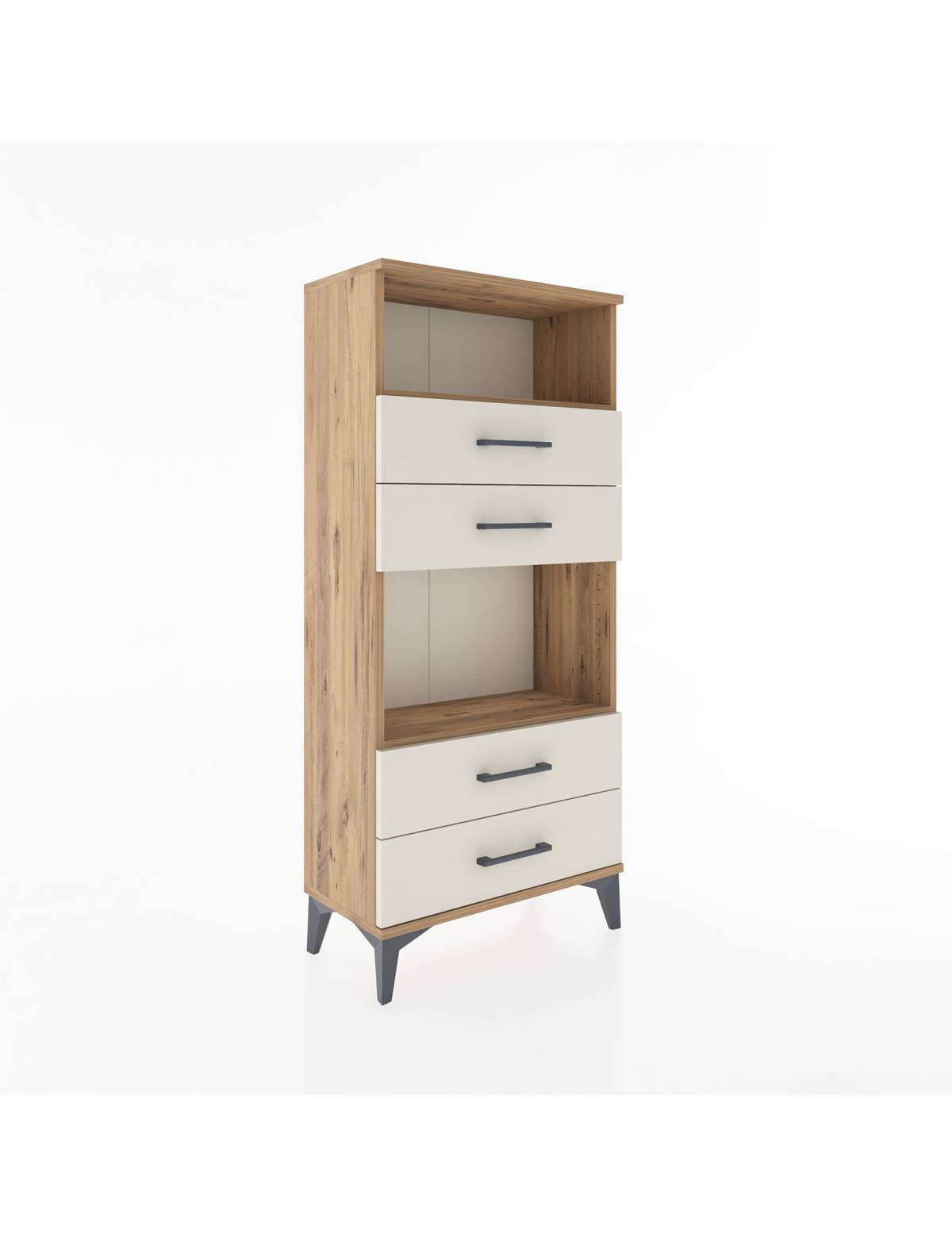 Hyperion Dolap 2 Raflı 4 Çekmeceli 60x44x134 Çam-Aytaşı