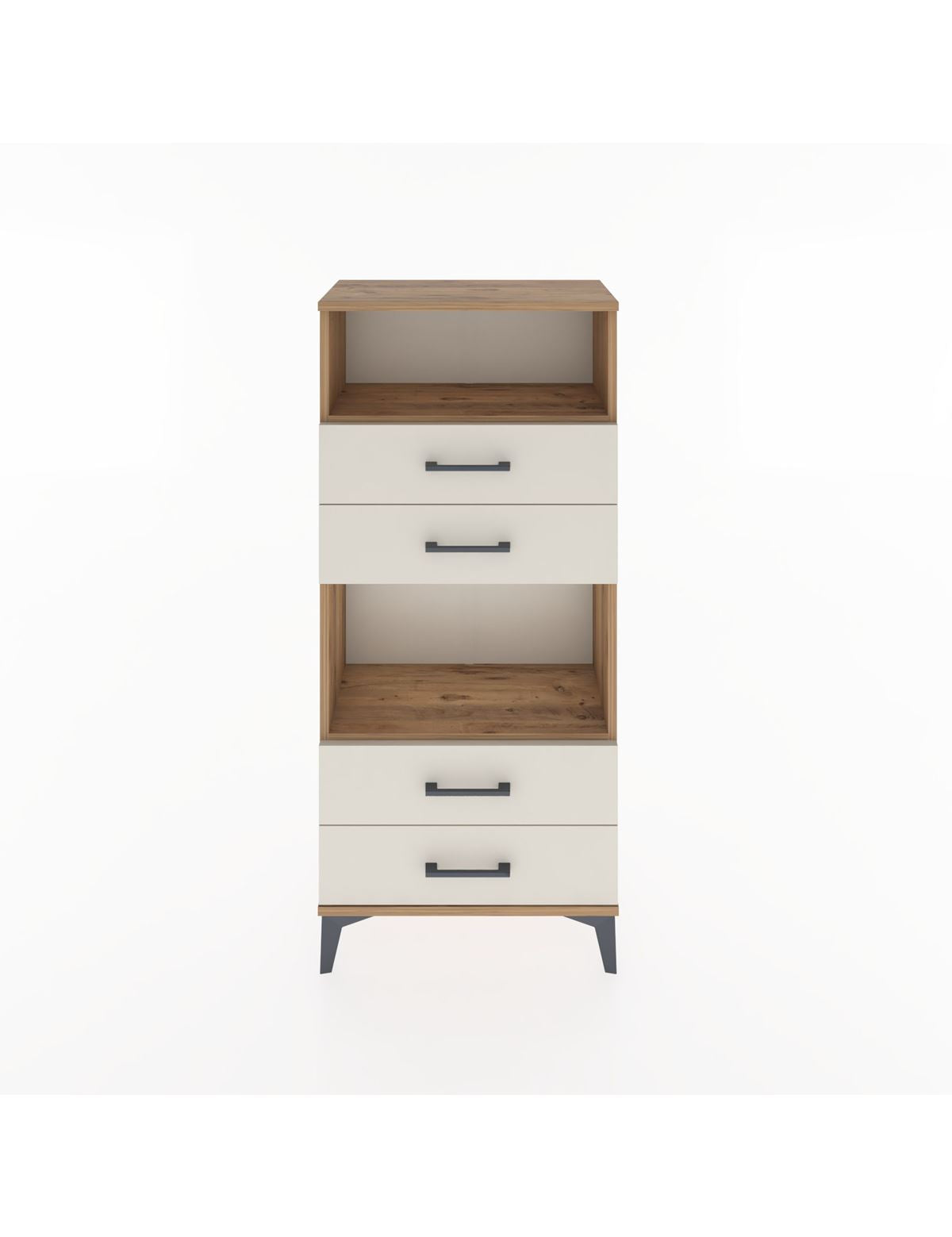 Hyperion Dolap 2 Raflı 4 Çekmeceli 60x44x134 Çam-Aytaşı