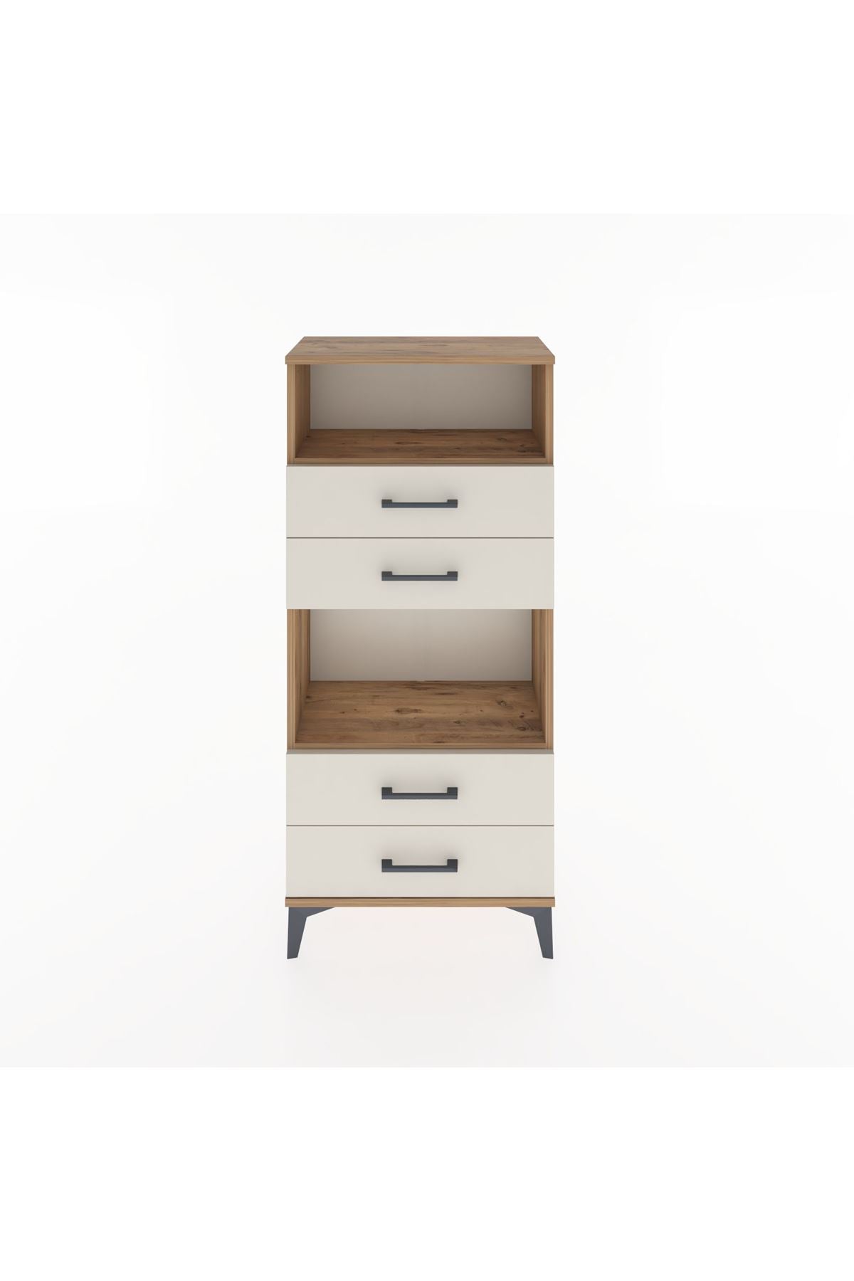 Hyperion Dolap 2 Raflı 4 Çekmeceli 60x44x134 Çam-Aytaşı