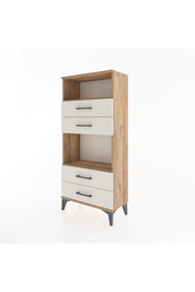 Hyperion Dolap 2 Raflı 4 Çekmeceli 60x44x134 Çam-Aytaşı
