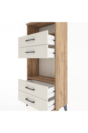 Hyperion Dolap 2 Raflı 4 Çekmeceli 60x44x134 Çam-Aytaşı
