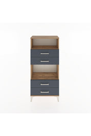 Hyperion Dolap 2 Raflı 4 Çekmeceli 60x44x134 Çam-Antrasit