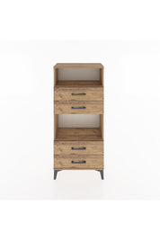 Hyperion Dolap 2 Raflı 4 Çekmeceli 60x44x134 Çam-Çam
